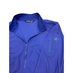 Arcteryx Delta LT Jacket Womens Medium Blue Full Zip Polartec Grid Fleece 23140